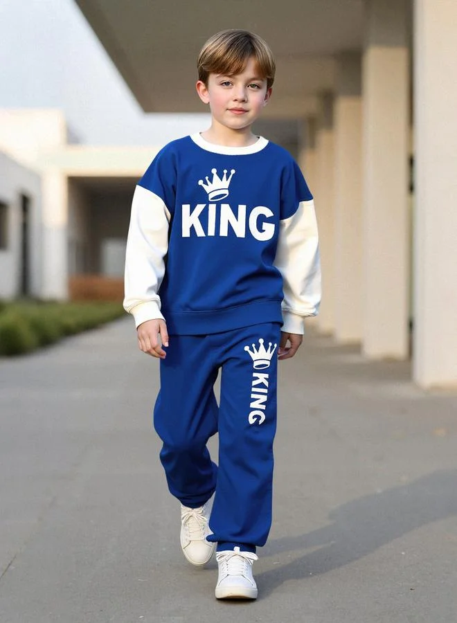 Take Two Take Two Teens Color Block Graphic Sweatshirt and Joggers Set