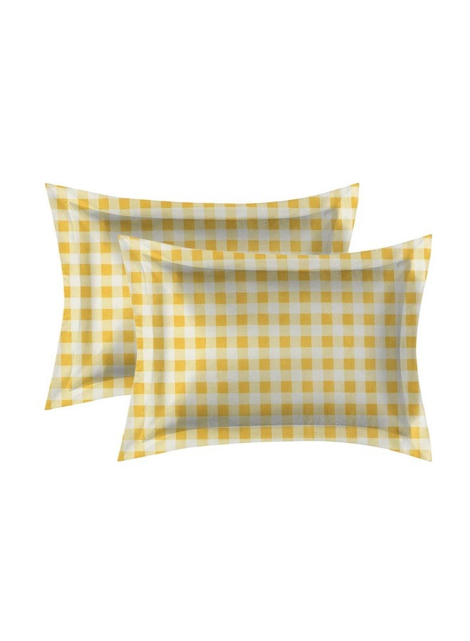 SHOMES Elastic Fitted Bedsheets with 2 King Size Pillow Covers | Double Bed with All Around Elastic, Size 72 X 78 X 8 Inches (Grey, Yellow, 250 Tc, Floral) - Image 2