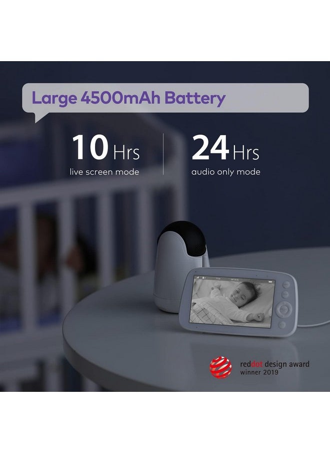 Hipp HiPP Baby Monitor Camera, Add-on Camera for VAVA, Pan-Tilt-Zoom 720p Camera, Infrared Night Vision and Thermal Monitor，2-Way Talk, 900ft Range  - Image 2