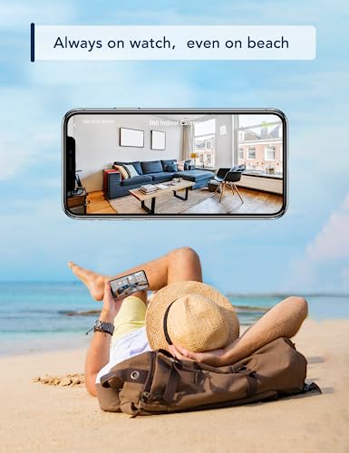 GNCC Indoor Security Camera Dog Camera 1080P Motion Detection, Cameras for Home Security with 2-Way Audio Siren, Night Vision, Cloud & SD Card Storage, Works w/Alexa & Google Home, 2.4G WiFi(only), C2 - Image 3