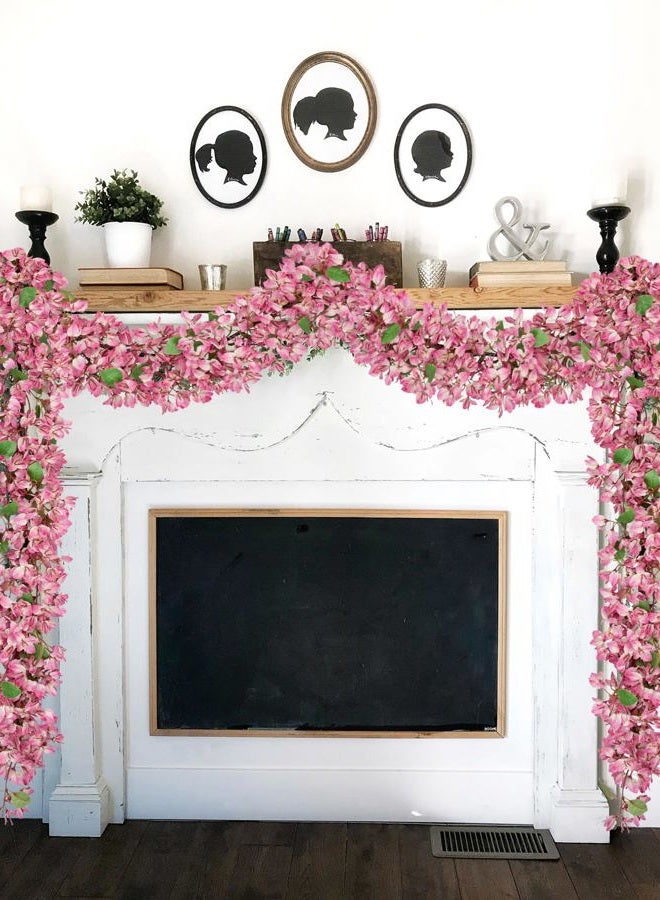Briful 6ft Bougainvillea Flower Garland – Artificial Silk Floral Vine with Built-in Hook Faux Flower Garland for Backdrop Table Wall Wedding Party Home Decoration(Pale Pink) - Image 5