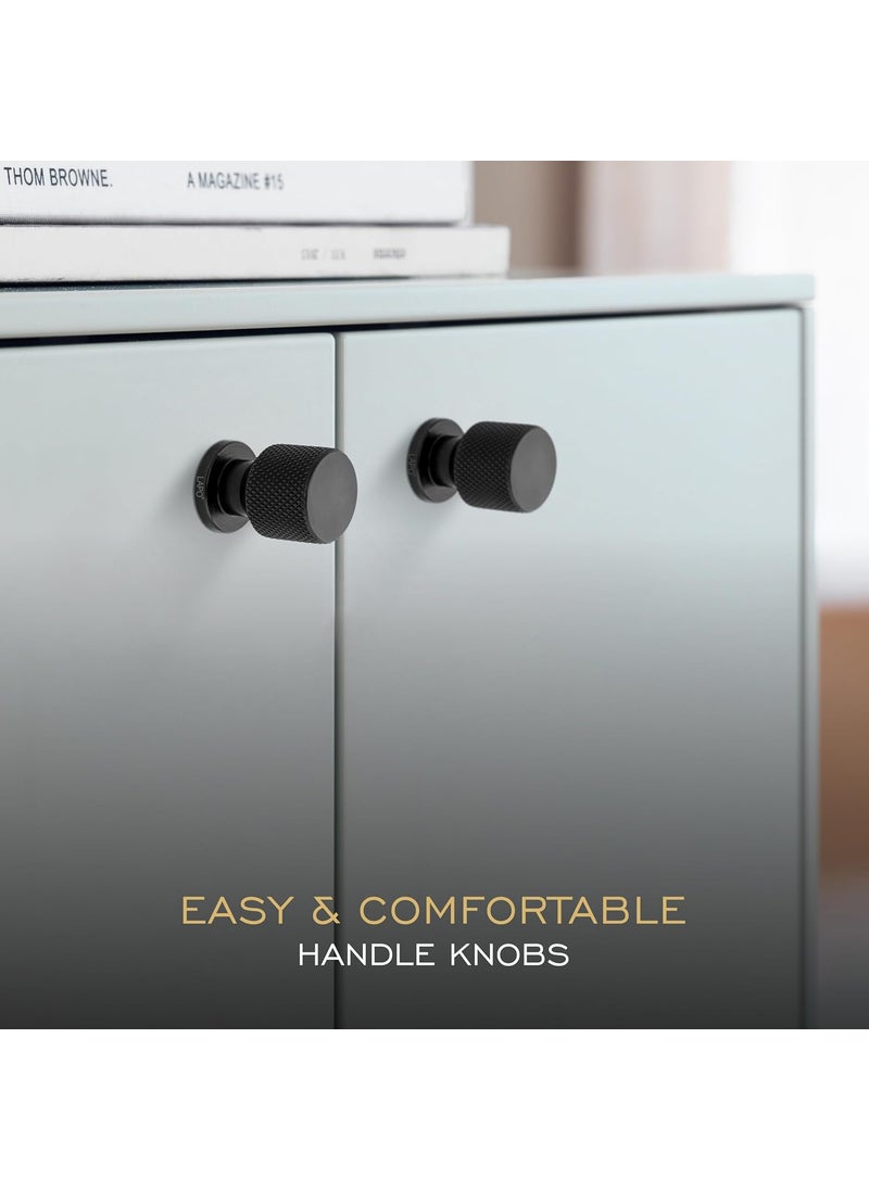 LAPO LAPO 2 Pack Aluminum Drawer KnobCabinet Knobs Drawer Pulls Sleek Black Finish Perfect for Home Office Drawers Pack of 2  - Image 2