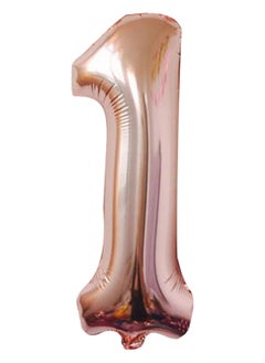 KATCHON Rose Gold Number 1 Balloon for 1st Birthday or Anniversary Decoration 40 Inch  - Image 1