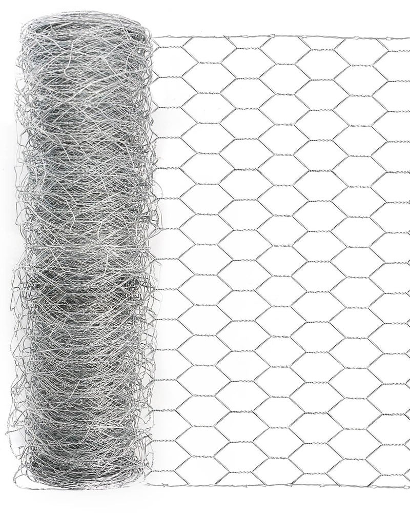 vensovo Galvanized Chicken Wire Mesh Roll 16.5" x 236", 0.8 Inch Hexagonal Poultry Netting Fence for Garden, Rabbits, Chicken Coop, Plant Protection & DIY Crafts - Image 1