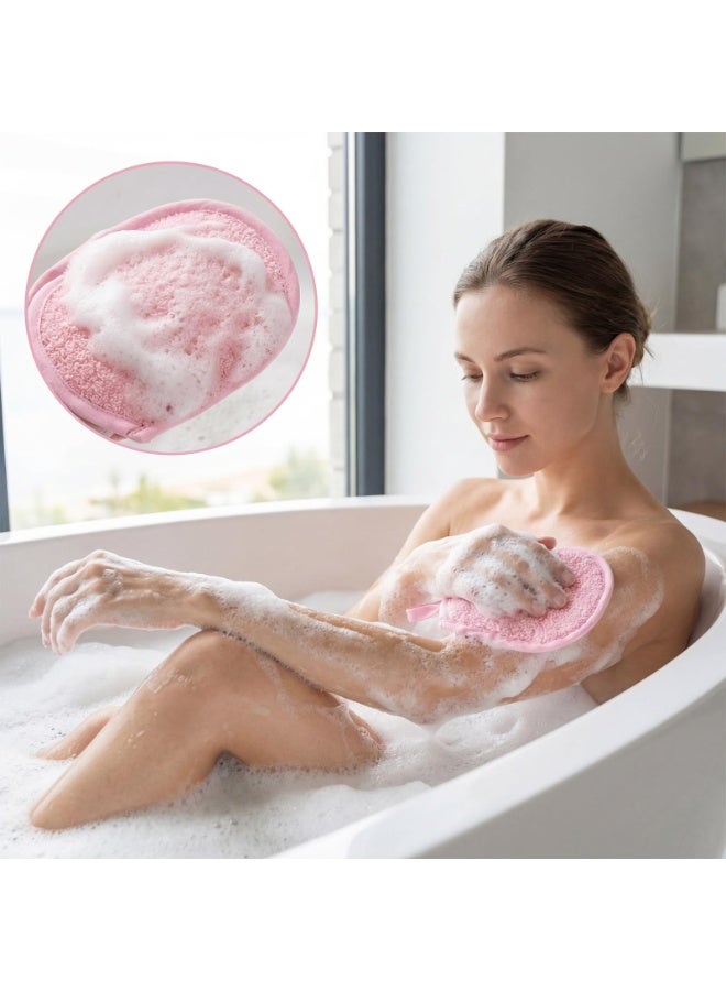 4 Pack Multi-Color Exfoliating Soap Saver Bags Reusable Bath Loofah Sponge Soft Body Scrubber Pouch Gentle Cleansing Tool for Face and Body for Men and Women Daily Shower Use - Image 4