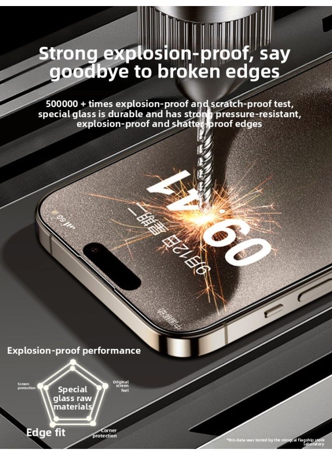 Generic - Applicable To For Iphone11 Tempered Film 15 For Iphone 14Pro Max Anti-Peep Film 12Pro Full Screen Max Mobile Phone 13-Colour:[blue Light Version] [3 Pieces] Eye Protection And Anti-blue Light◉Comes With Film Applicator + Rear Film-Size:For Iphone 14 Plus - Image 1