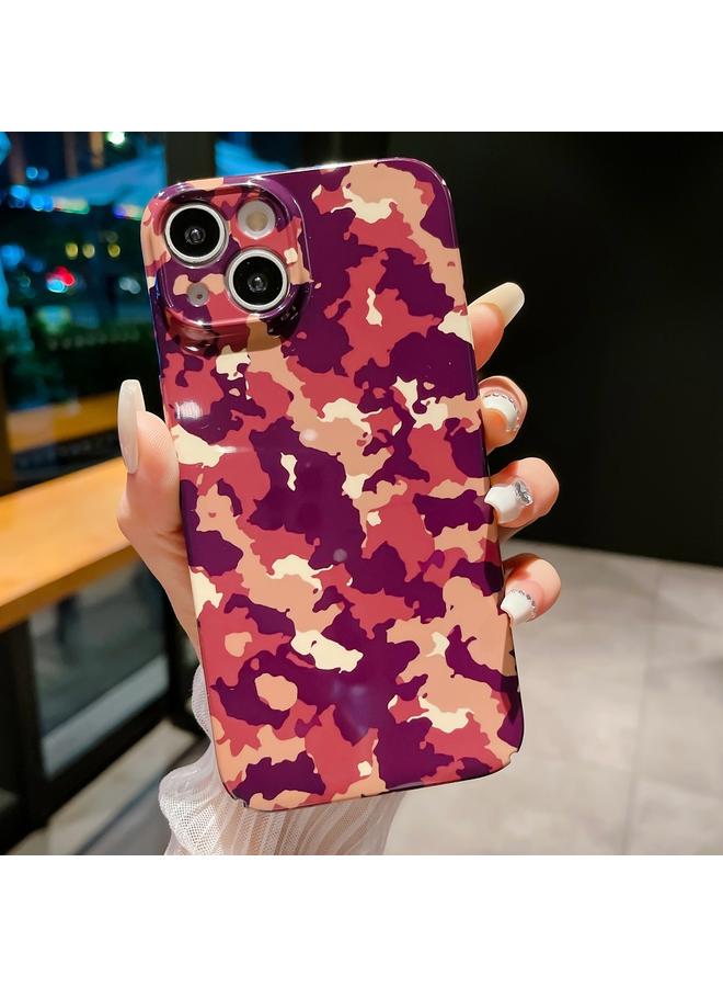 S-TOP Case For iPhone 14 Plus Precise Hole Camouflage Pattern PC Phone Case - Image 1