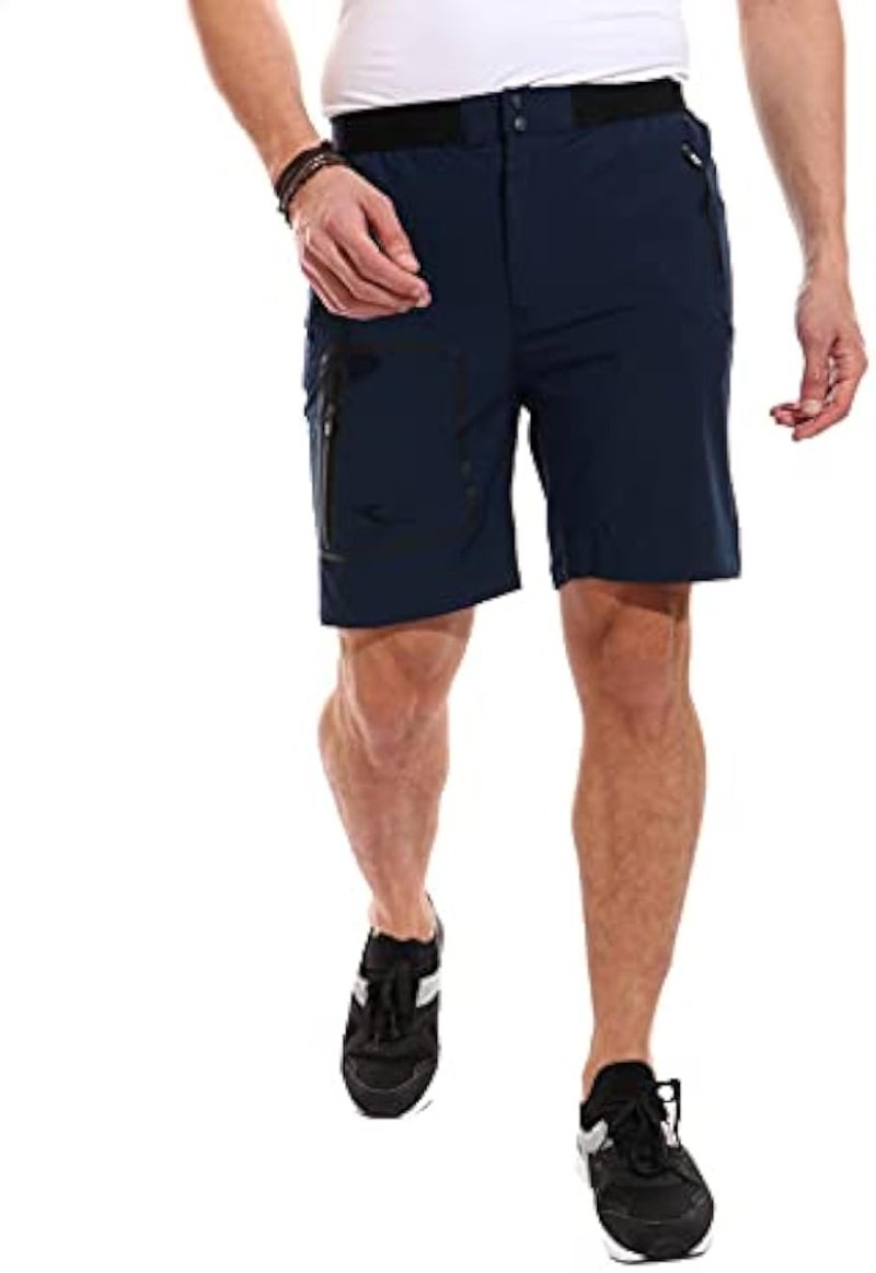 Diadora Solid Elastic Buttoned Waist Side-Pocket Sport Shorts For Men XL