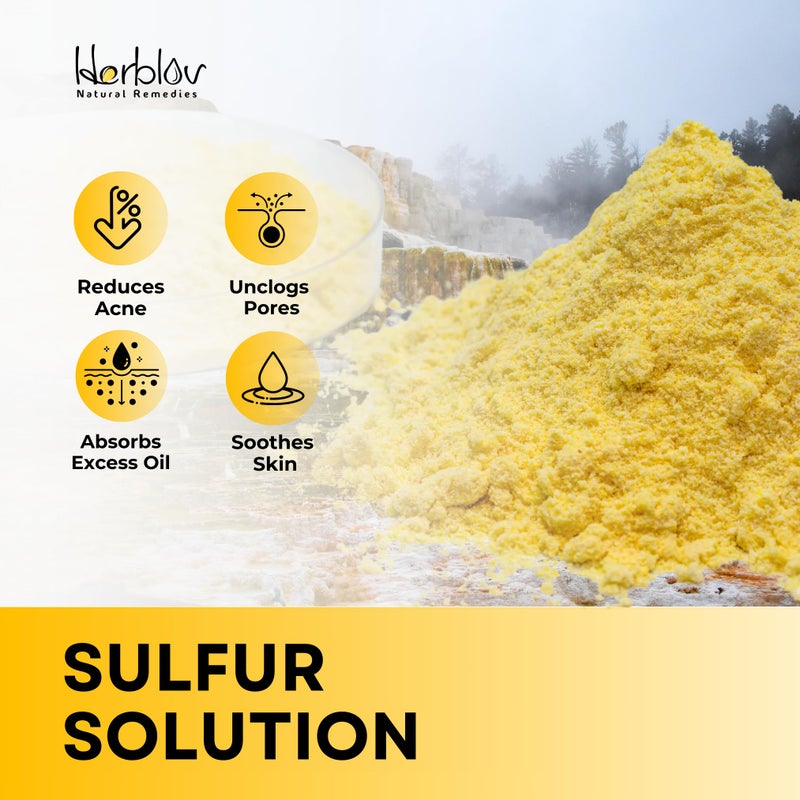 Herblov Cleansing 10% Sulfur Soap Bar for Face & Body â€“ Natural Shine Control Facial Cleanser for Acne, Oily Skin â€“ Made in USA Healing Skincare Wash with Lemongrass, Tea Tree Oil, Vitamin E, Coconut Milk - Image 4