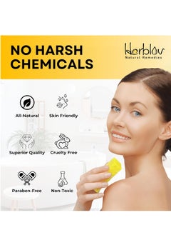 Herblov Cleansing 10% Sulfur Soap Bar for Face & Body – Natural Shine Control Facial Cleanser for Acne, Oily Skin – Made in USA Healing Skincare Wash with Lemongrass, Tea Tree Oil, Vitamin E, Coconut Milk  - Image 4