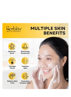 Herblov Cleansing 10% Sulfur Soap Bar for Face & Body – Natural Shine Control Facial Cleanser for Acne, Oily Skin – Made in USA Healing Skincare Wash with Lemongrass, Tea Tree Oil, Vitamin E, Coconut Milk  - Image 5
