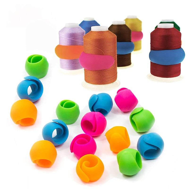 WUWEOT 100 Pack Thread Spool Savers, Spool Huggers Thread Holder Organizer for Sewing Machine and Embroidery Machine, Prevent Thread Tails from Unwinding, No Loose Ends or Thread Tails - Image 5