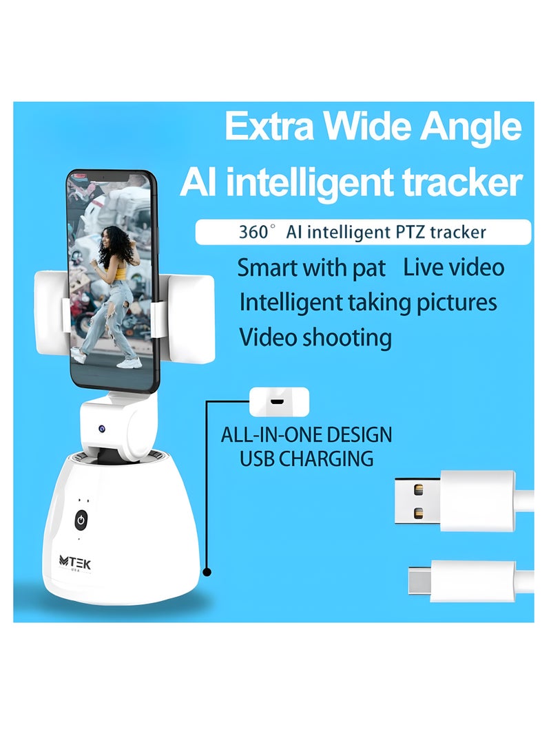 Professional Photography Stand with Smart Face Tracking and 360° Rotation for Smartphones - Image 5