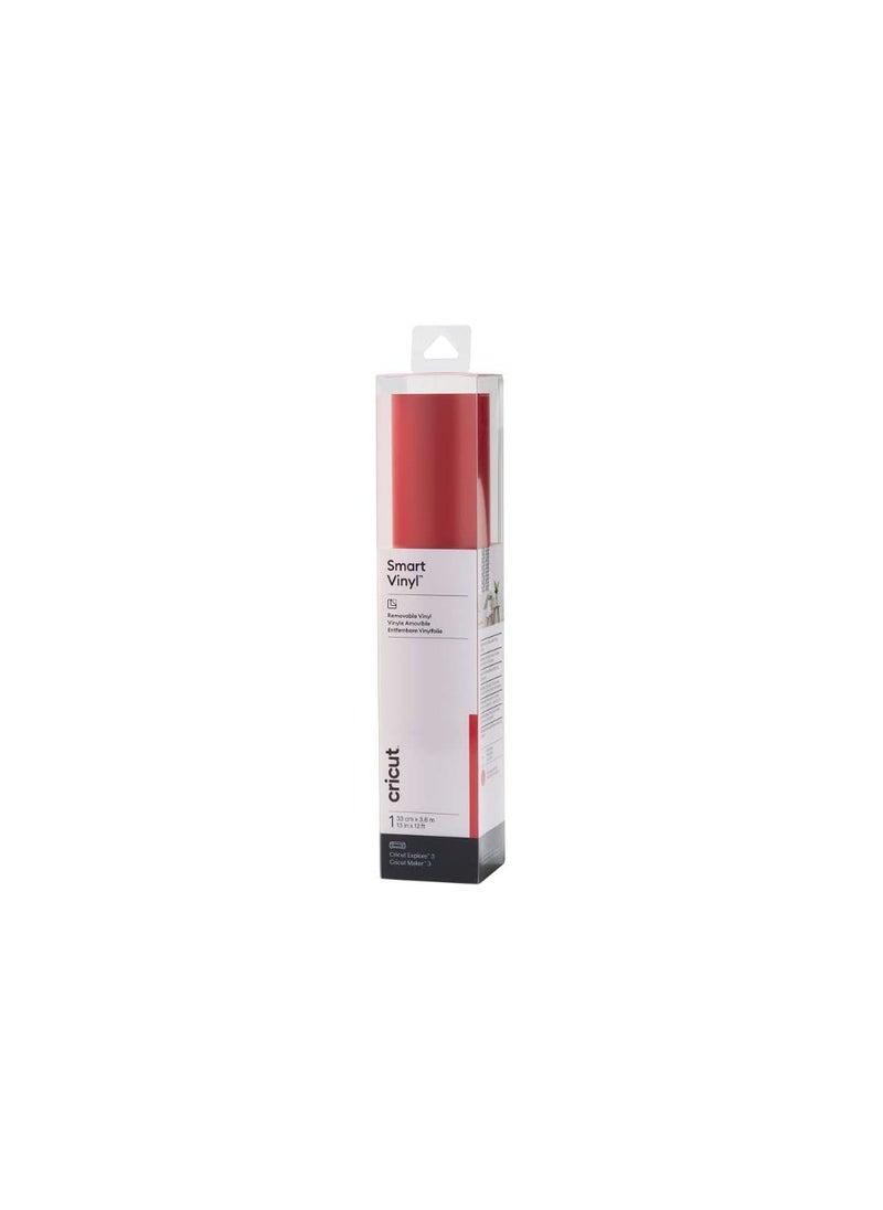 Cricut Cricut Smart Vinyl Removable 1 Sheet 33cm x 36m Red 12ft  - Image 1