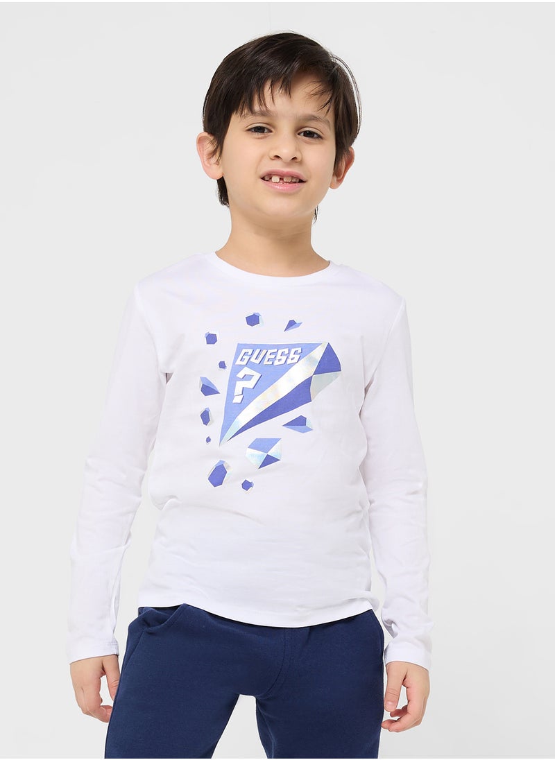 GUESS Kids Logo Detail T-Shirt  - Image 1