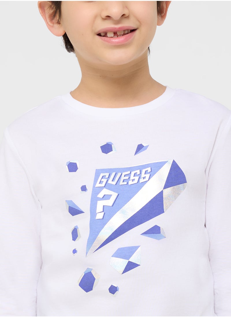 GUESS Kids Logo Detail T-Shirt  - Image 3