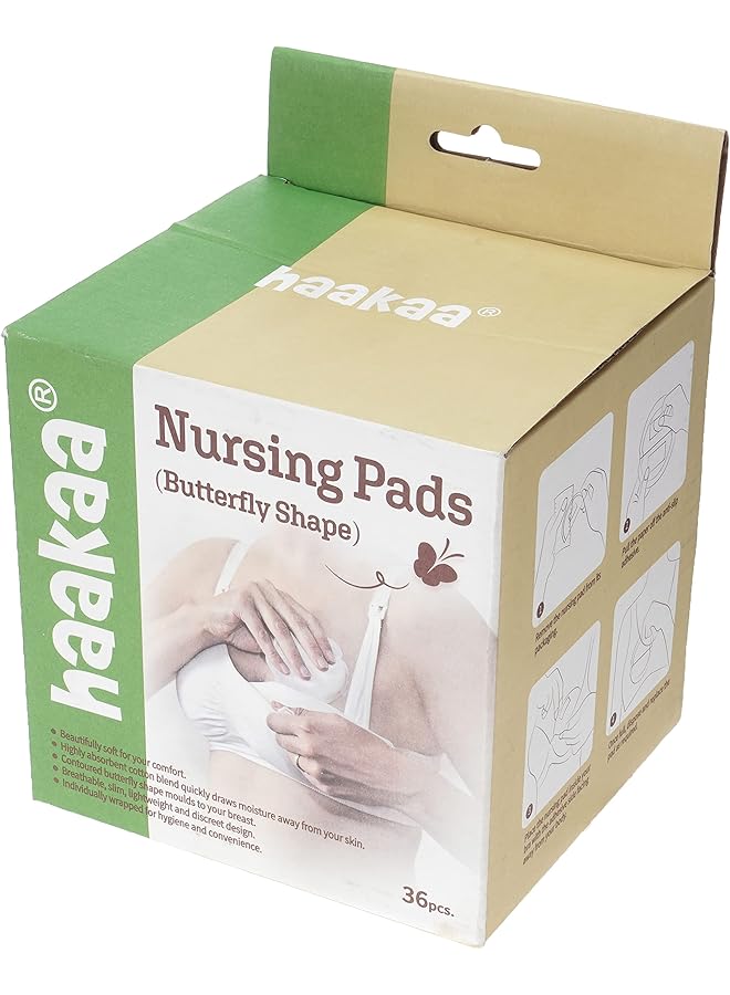 هاكا شكل فراشة للرضاعة يمكن التخلص منها 36 فوطة 165.5 جم - Image 1