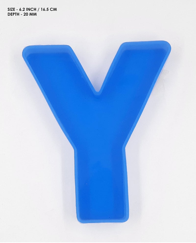 R H Lifestyle Resin Art Silicone Individual Alphabet Moulds, Alphabet Resin Mould Epoxy Resin Art with Mold Silicon Jewellery Moulds Resin Art Kit for Beginners 6.2 INCH (Letter Y) - Image 2