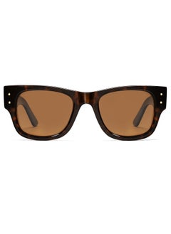 Classic Polarized Thick Square Sunglasses For Men Women Trendy Polarized Shades Gafas De Sol Hombre Tortoise Frame Brown Lens