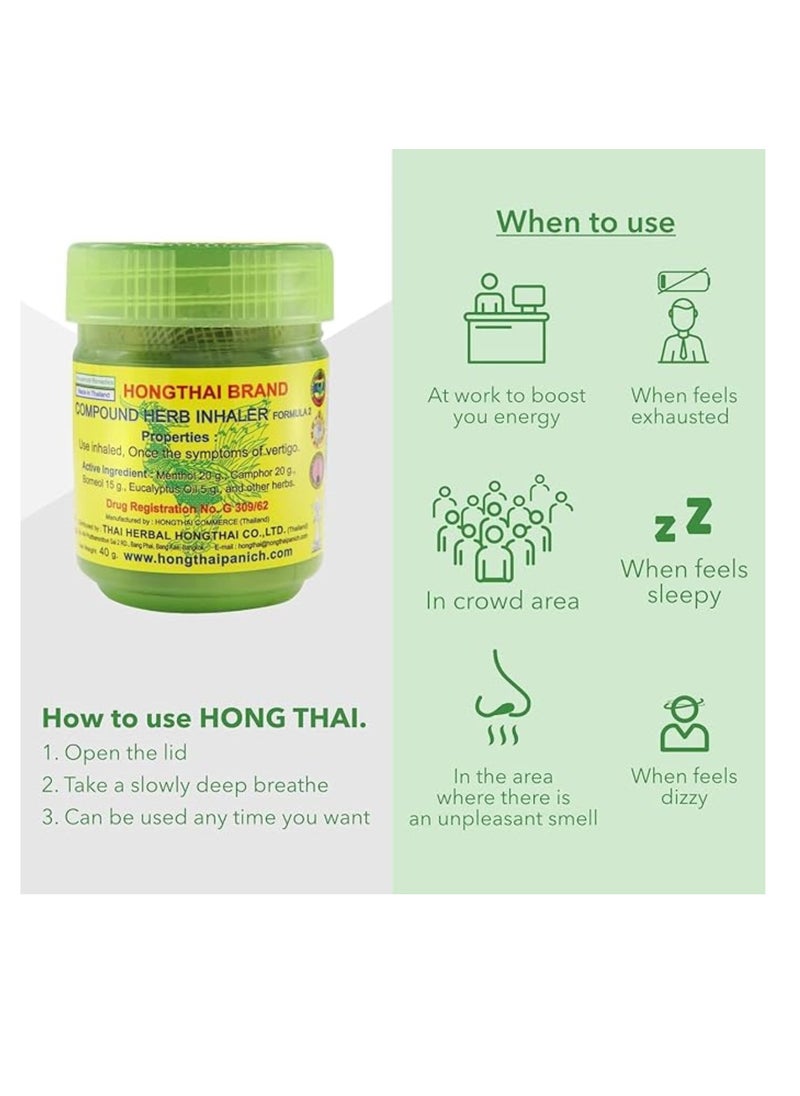 HONG THAI - HONG THAI Compound Herb Inhaler Formula PACK OF 6 - Image 1