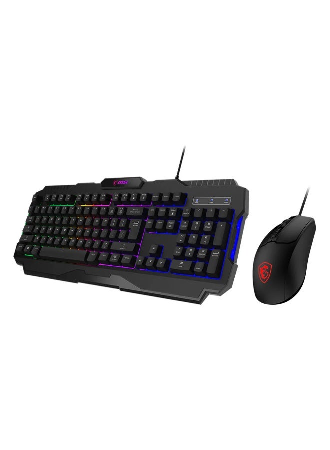 MSI Forge GK100 Wired RGB Gaming Keyboard & Mouse Combo – Full‑Size 104‑Key Membrane Keyboard with RGB Backlit, 7‑Button Gaming Mouse with Adjustable DPI (1000‑6400) – English Layout - Image 2