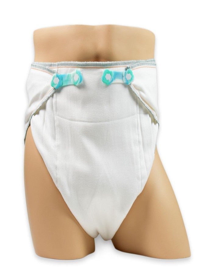 LeakMaster Adult Contoured Cloth Diaper with Nighttime Insert - X-Large Fits 44-52 inch Waists - 100% Cotton Gauze - 4x10x4 Layering with 10 Layered Optional use Insert for Maximum Absorbency. - Image 4