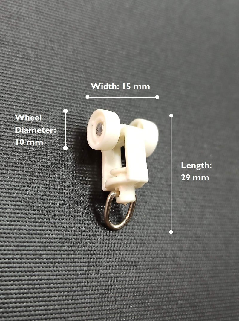 FAPBADRI Runners/Sliders for M Track/Curtain Channel - Ivory Colour - 50 Pieces. - Image 2
