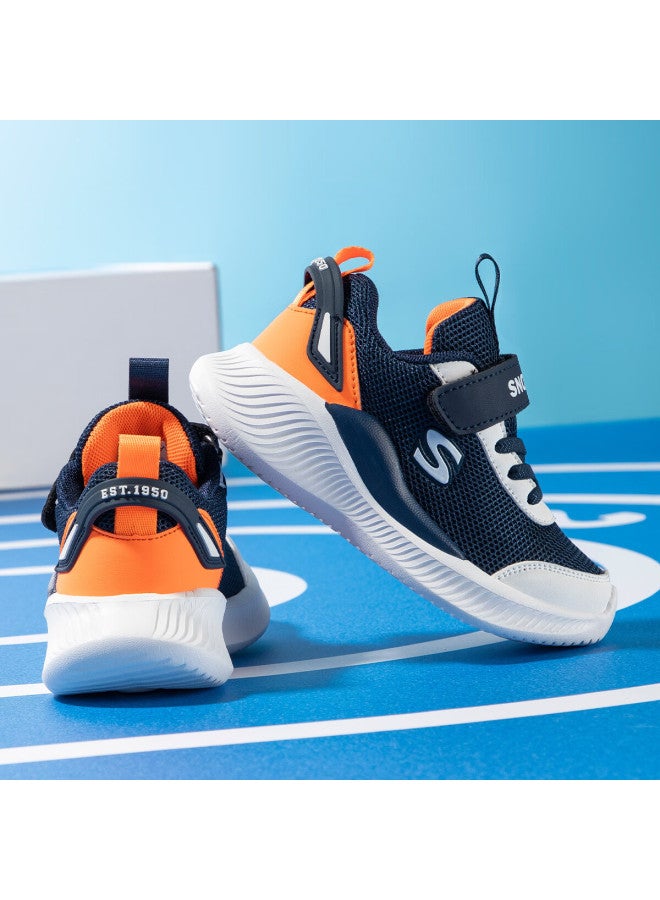 Snoopysnoopy Kids Running Shoes Student White Shoes Boys And Girls Shock Absorbing Sports Shoes 3801 Deep Blue 26 - Image 2