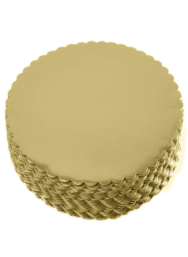 Onemore [25pcs] 12" Gold Cakeboard Round,Disposable Cake Circle Base Boards Cake Plate Round Coated Circle Cakeboard Base 12inch,Pack of 25 - Image 3