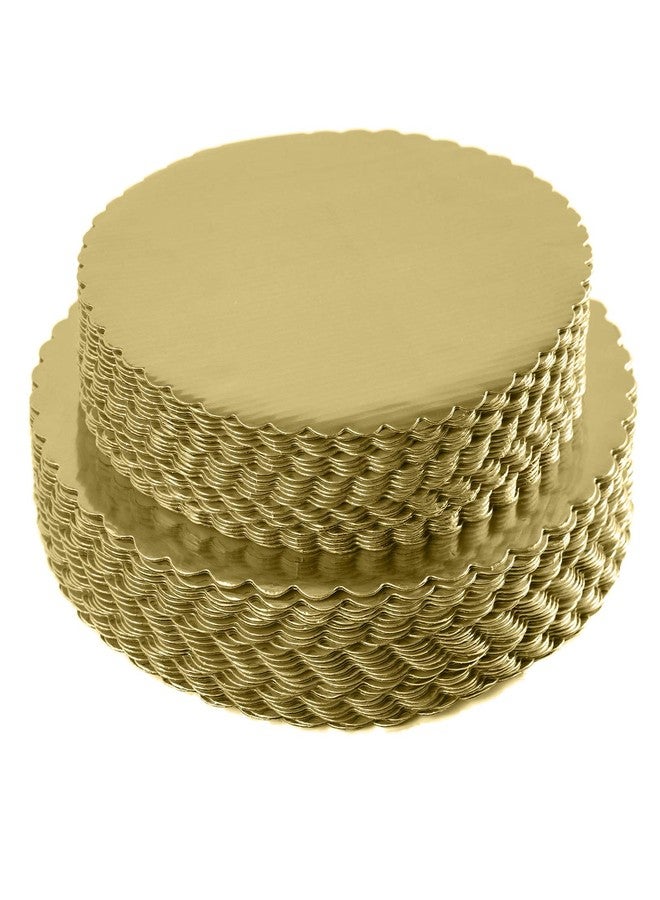 Onemore [25pcs] 12" Gold Cakeboard Round,Disposable Cake Circle Base Boards Cake Plate Round Coated Circle Cakeboard Base 12inch,Pack of 25 - Image 1