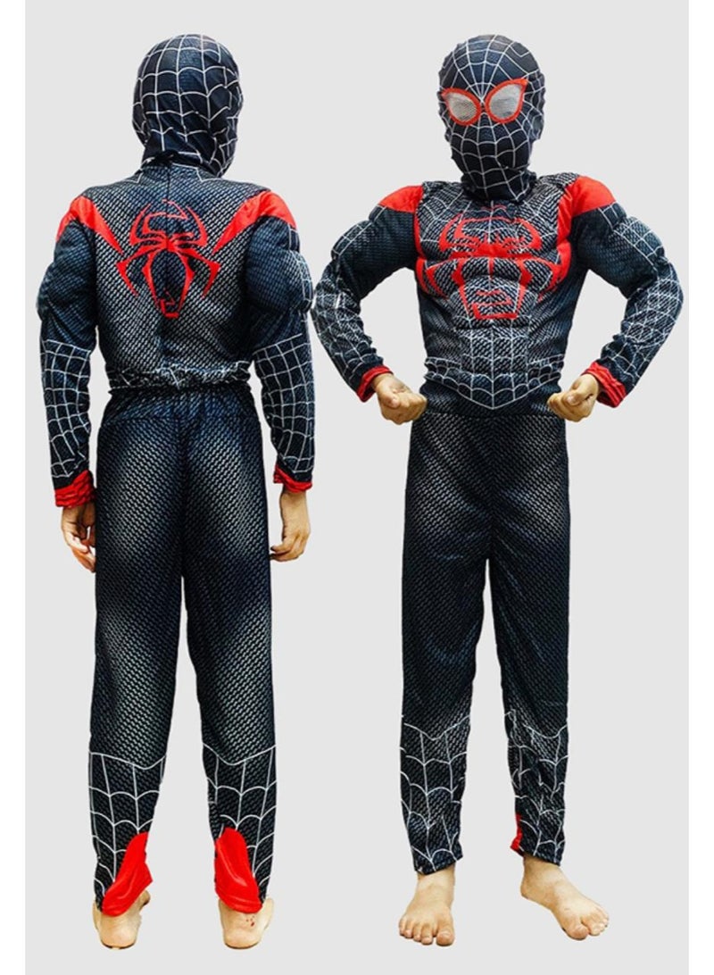 لعبة مرح  بدلة سبايدر مان التنكرية، بذلة تنكرية للبطل الخارق بنمط ثلاثي الأبعاد، بذلة سباندكس بتصميم مطبوع، أزياء سبايدرمان التنكرية للأطفال - Image 1