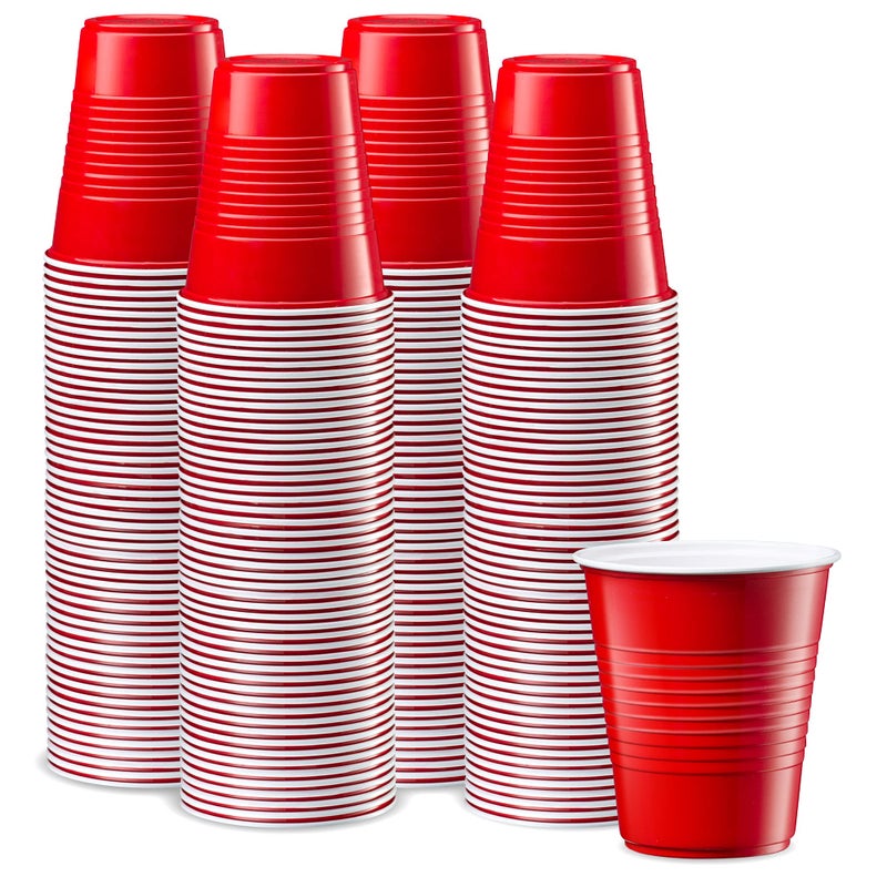 Gusto Comfy Package 12 oz  240 Count Disposable Plastic Red Cups Party Drinking Cups for Events and Everyday Use