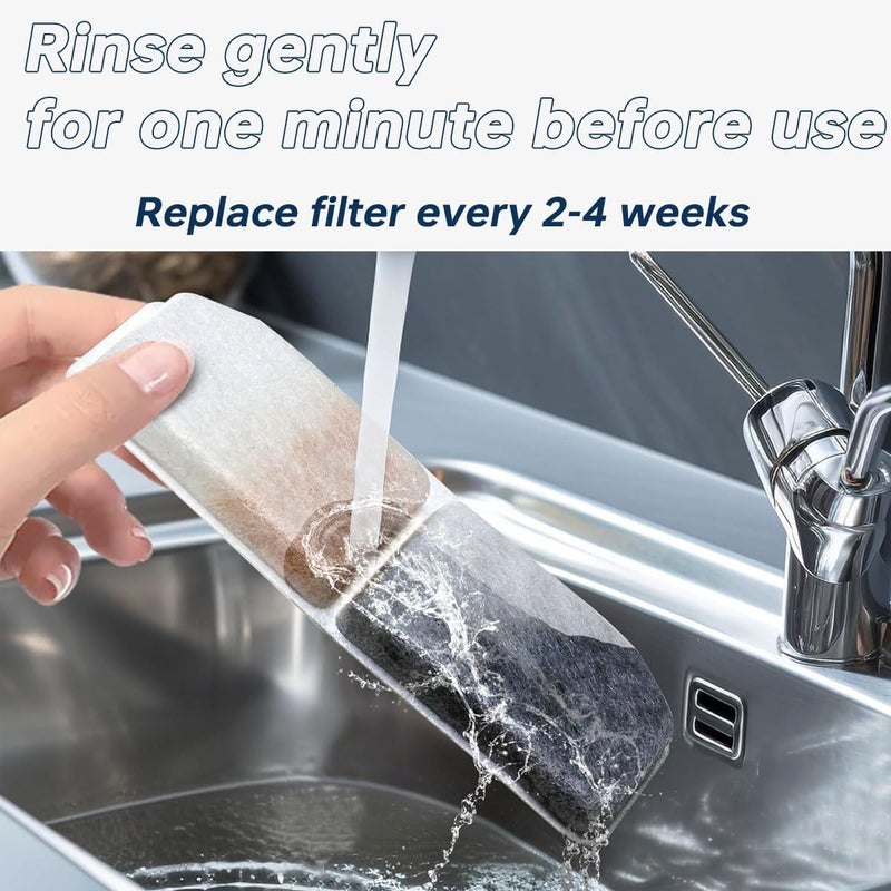 Fejytor Cat Water Fountain Filters, 12 Pack Pet Water Fountain Filter(PP Cotton/Activated Carbon) Triple Filtration System Compatible with 3L Automatic Pet Fountain - Image 3