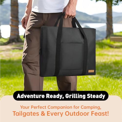 QYILUARE Heavy Duty 1680D Medium Griddle Bag Compatible with Camp Chef Single Burner Griddle Carry Bag - SG30, CGG16, SG14, FG20, MSG20-22" L x 1" W x 18" H - Image 5