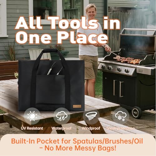 QYILUARE Heavy Duty 1680D Medium Griddle Bag Compatible with Camp Chef Single Burner Griddle Carry Bag - SG30, CGG16, SG14, FG20, MSG20-22" L x 1" W x 18" H - Image 3