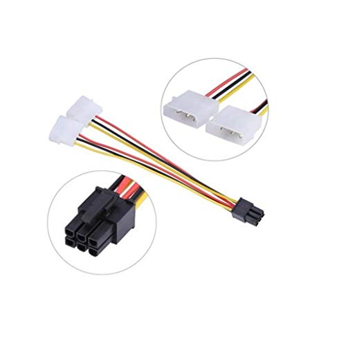 LipiWorld® 6 Pin PCI Express to Dual 4 Pin Molex LP4 Power Cable Adapter Video Graphics Card Power Cable (Dual 4Pin to 6Pin Pack-1) - Image 5