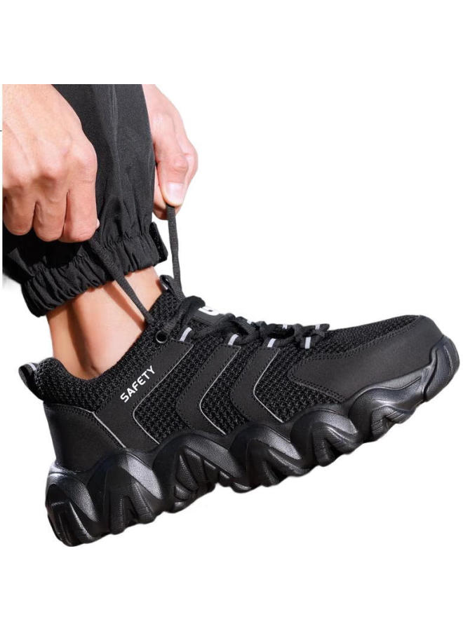 Jingtu Men'S Summer Breathable Steel Toe Cap Anti-Smashing Anti-Piercing Lightweight Safety Work Shoes 3073Nt 43 - Image 3