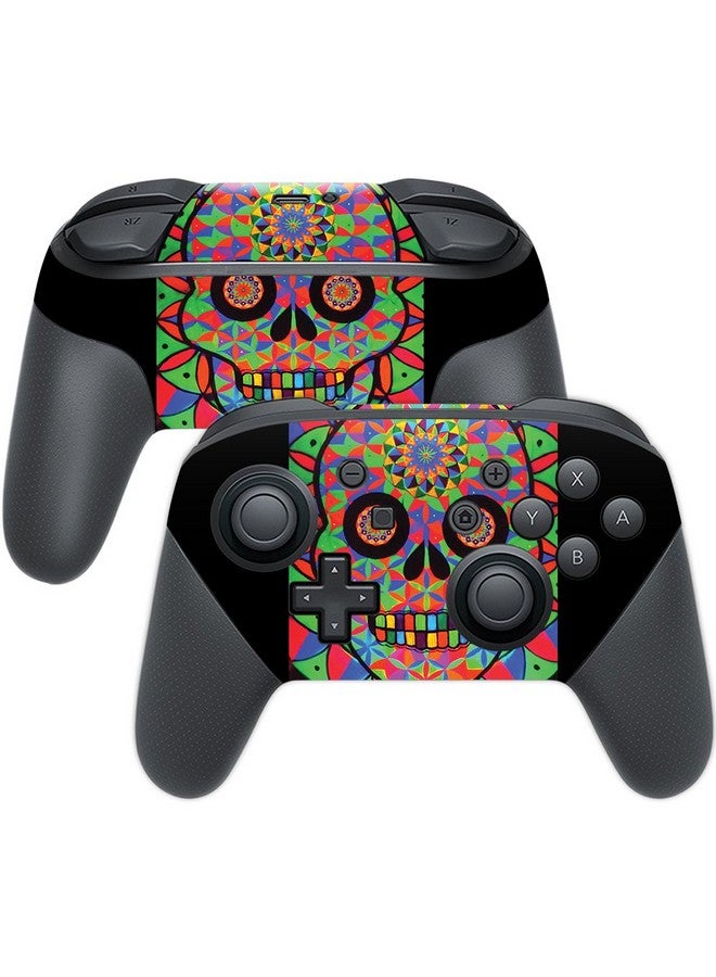 مايتي سكينز غلاف Mightyskins متوافق مع وحدة تحكم Nintendo Switch Pro Geo Sugar Skull | غطاء ملتف واقٍ ومتين وفريد من نوعه من الفينيل | سهل التطبيق والإزالة وتغيير الأنماط | صنع في الولايات المتحدة الأمريكية - Image 1