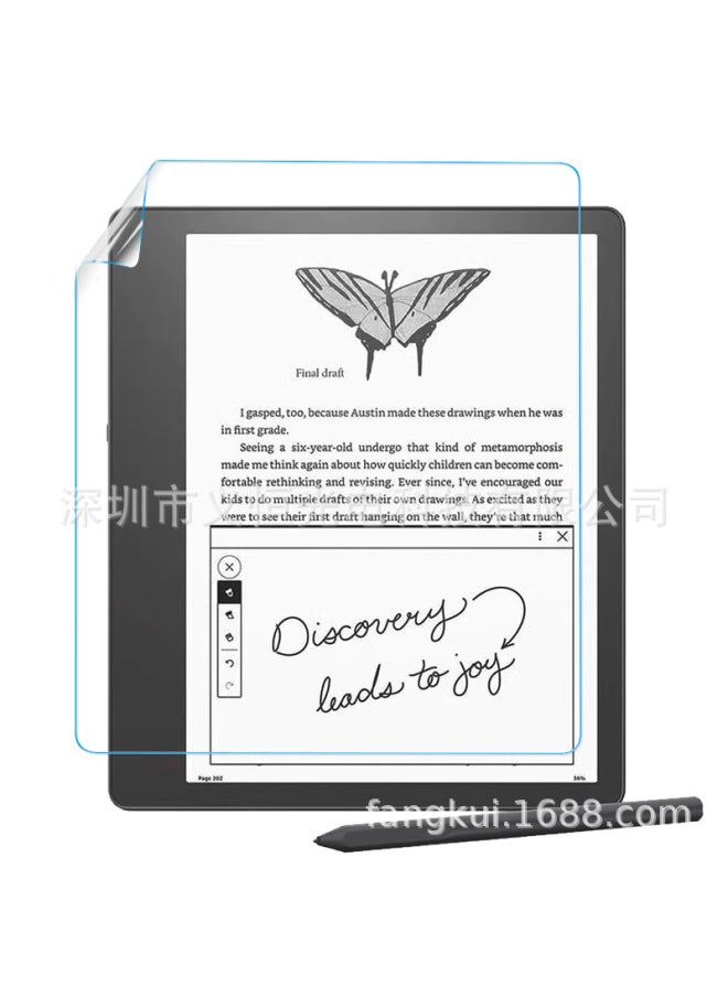 Kindle Scribe قارئ الكتب الإلكترونية طبقة رقيقة واقية ورق فيلم ناعم 10.2 بوصة قابل للتطبيق - اللون: متجمد حجم الشريحة العارية: الحد الأدنى للطلب 30 قطعة