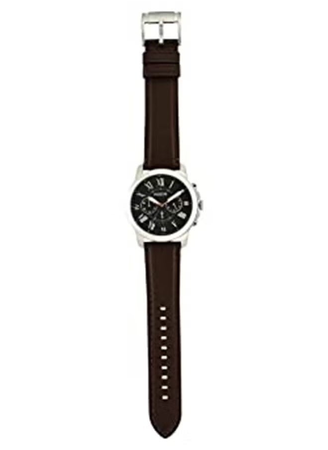 FOSSIL Men's Water Resistant Leather Chronograph Watch FS4813IE - 44 mm - Brown  - Image 4