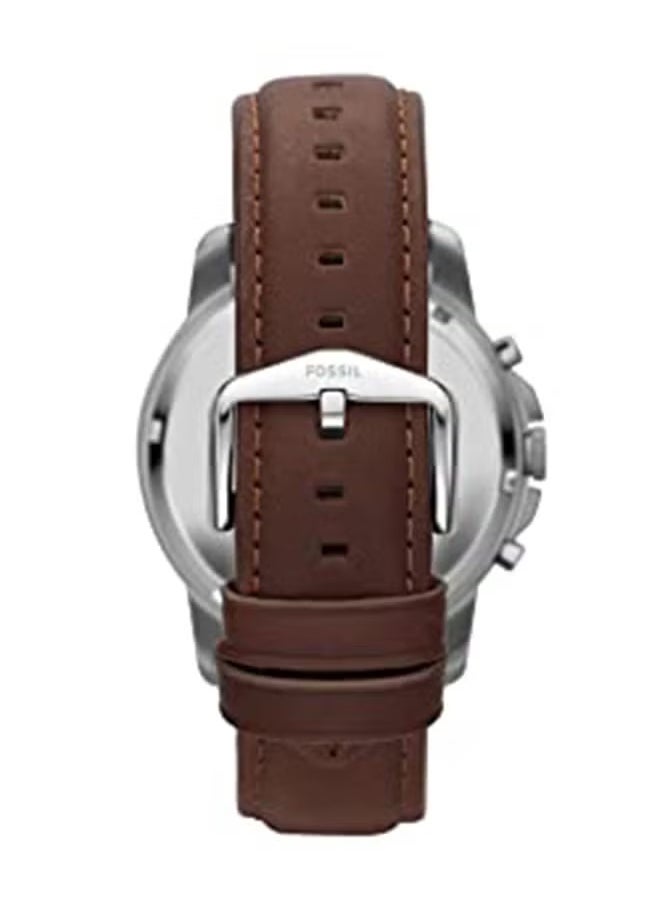 FOSSIL Men's Water Resistant Leather Chronograph Watch FS4813IE - 44 mm - Brown  - Image 3