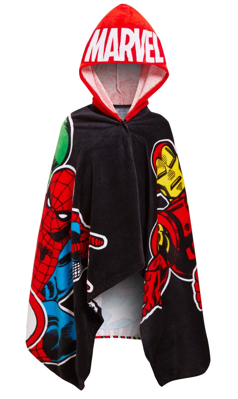 Marvel Kids Avengers Hooded Towel SpiderMan Hulk Captain America 100 Cotton Poncho Beach Bath Towel Wrap Robe