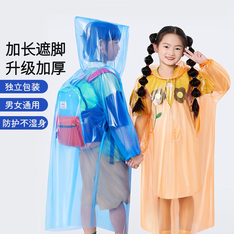 Adult Children'S Disposable Raincoat Extended Conjoined Pullover Foot Cover Portable Raincoat - Image 2