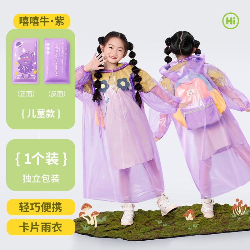Adult Children'S Disposable Raincoat Extended Conjoined Pullover Foot Cover Portable Raincoat - Image 1
