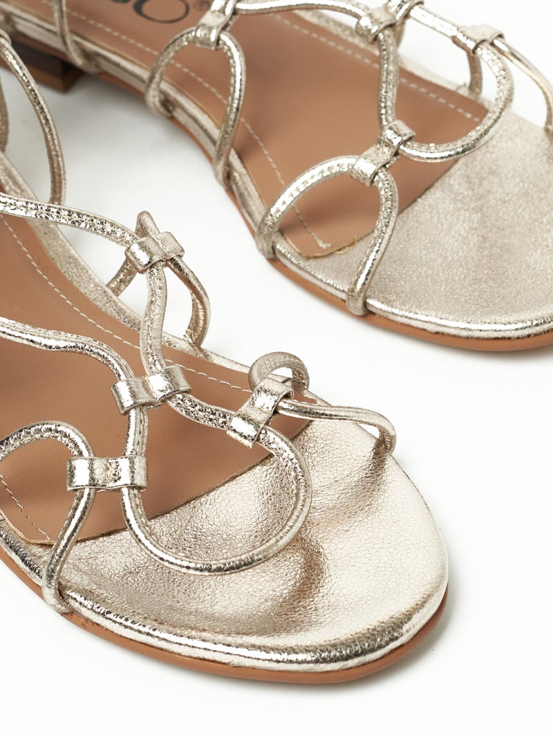 Y.so Women Gladiator Style Flat Sandals with Ankle Wrap Straps - Image 4