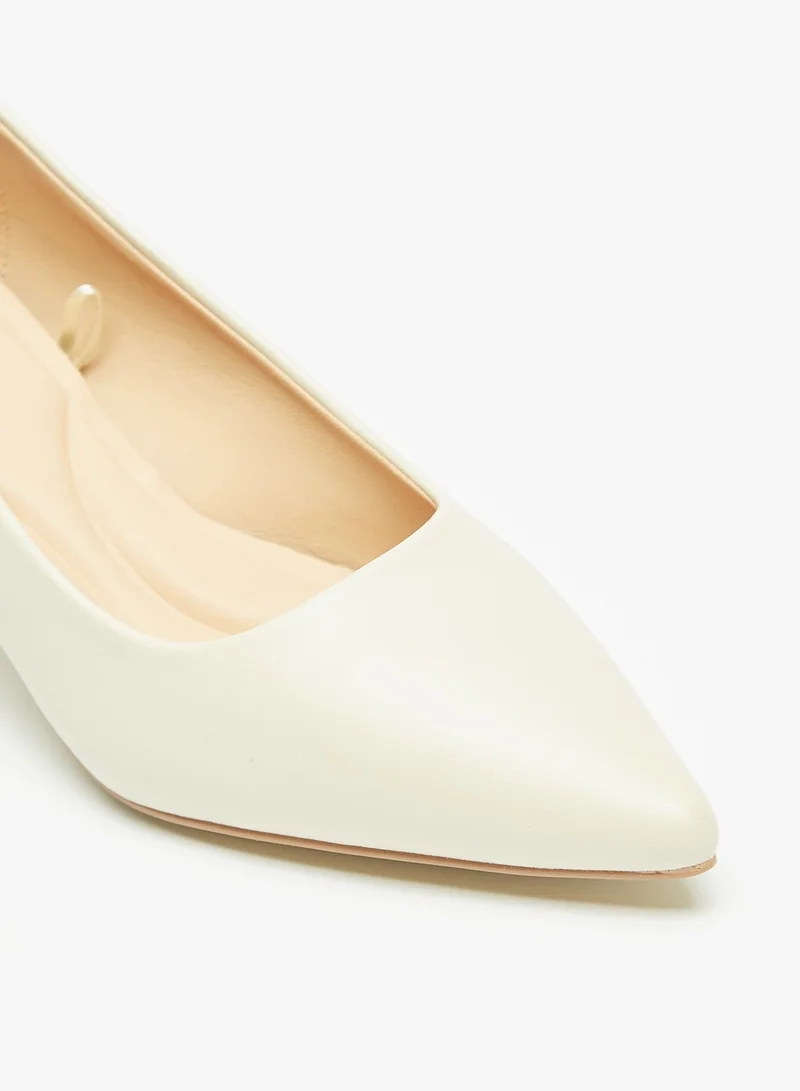 فلورا بيلا Solid Slip-On Pumps with Kitten Heels