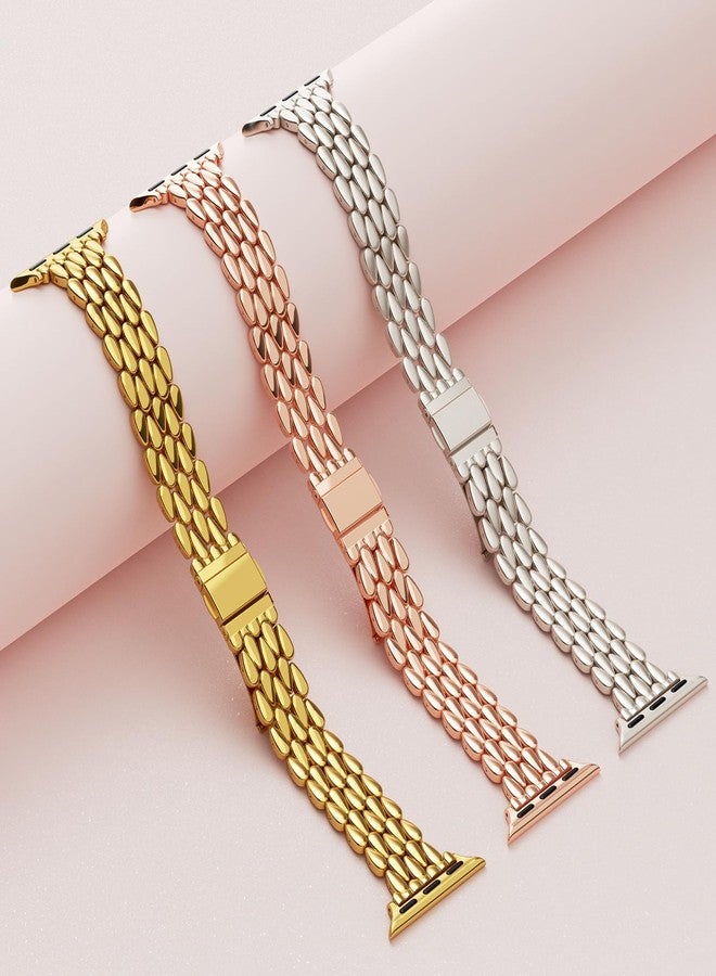 VISOOM Slim Starlight Iwatch Bands Compatible With Apple Watch Bands 38/40/41/42mm Women - Thin Metal Dressy Luxury Cute Designer Apple Watch Series 11 10 Se 9 8 7 6 5 4 3 2 1 Bracelet Bands for Women - Image 2