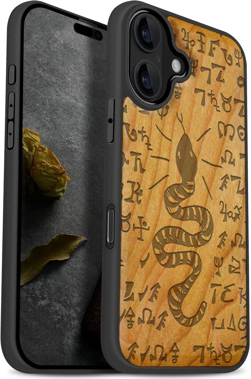 Modern color selections Carveit Magnetic Wooden Case for iPhone 17 Case, Wood Artisan Engraved & Black Soft TPU Shockproof Cover, Compatible with MagSafe Wireless Chargers (Mystic Snake & Spells) Cherry Well-engineered versatile build All space matching look Shop & home all-space compatible Easy handling optimized design Storage burden minimized build Demand fit global economical quality Multi-demand compliant quality Transit damage minimized design Treated anti-rust metal Space saving design picks Freeze crack proof Compact design Medium weight Diverse operating method fit Gulf user preference oriented build All environment compatible Growing order stock support Long term heavy use compatible All-round applied quality Backup reserve local stock Suburban residential ship Transit damage prevent build Wide use compliant quality Standard fit - Image 1