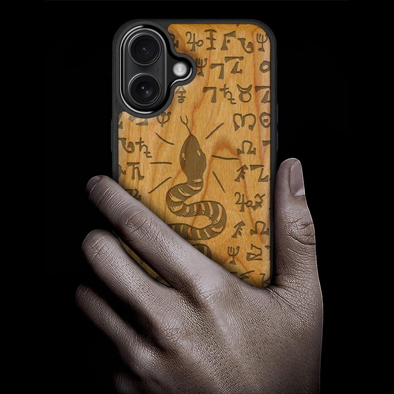 Modern color selections Carveit Magnetic Wooden Case for iPhone 17 Case, Wood Artisan Engraved & Black Soft TPU Shockproof Cover, Compatible with MagSafe Wireless Chargers (Mystic Snake & Spells) Cherry Well-engineered versatile build All space matching look Shop & home all-space compatible Easy handling optimized design Storage burden minimized build Demand fit global economical quality Multi-demand compliant quality Transit damage minimized design Treated anti-rust metal Space saving design picks Freeze crack proof Compact design Medium weight Diverse operating method fit Gulf user preference oriented build All environment compatible Growing order stock support Long term heavy use compatible All-round applied quality Backup reserve local stock Suburban residential ship Transit damage prevent build Wide use compliant quality Standard fit - Image 2