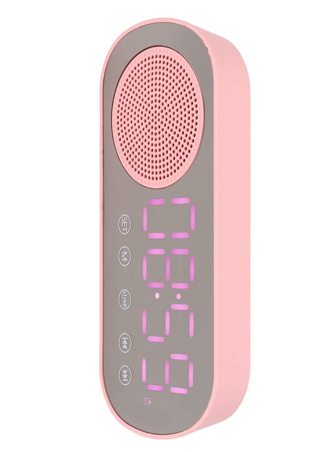 سانبيل ساعة منبه مع مكبر صوت، ساعة منبه مزدوجة محمولة بمنفذ USB وشاشة LED عالية الدقة وراديو FM مضبوط رقميًا، للمنزل والمكتب وغرفة النوم - Image 4